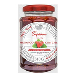 Geleia 100 Fruta Morango Com Chia Superbom Vidro 310g