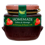 Geleia Morango Com Biomassa De Banana Verde Homemade Vidro 320g