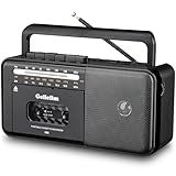 Gelielim Fita Cassete Bluetooth Boombox- Rádio Estéreo AM-FM-SW- Gravador Com Alto-falante De 8 W E Conector De Fone De Ouvido- Leitor De Cartão USB-TF- AC Ou Alimentado Por Bateria