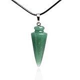 GEM Inside 16 X 41 Mm Pedra Cone Aventurina Verde Natural Coquetel Charkra Pingente Joias Lote Para Mulheres