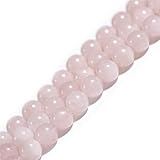 GEM-interno 6 Mm Preto Natural Rutilado Cristal De Quartzo Redondo Semi Precioso Chakras Grandes Orifícios Contas Para Joias Faça Você Mesmo- Materiais De Artesanato Feitos à Mão 38 Cm- Rose Quartz Crystal- 6mm- 1