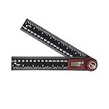 GemRed Ferramenta Digital Angle Finder Tool Transferidor Digital 2 Em 1 Alumínio Leve 7 Polegadas 200 Mm Ferramentas Para Marcenaria De Carpinteiro Construção Ferramentas DIY Preto