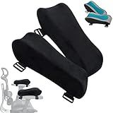 Generic Almofadas De Apoio De Braço Para Cadeira De Escritório Premium Conjunto De 2 Esponjas De Espuma Viscoelástica Com Capas De Malha E Veludo Almofada De Cotovelo Para Mesa E Cadeiras De Jogos 