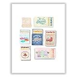 Generic Arte De Parede Vintage Matchbox Coleção De Guarda Sol De Praia Caixa De Fósforos Impressão De Arte Engraçada De Caixa De Fósforos Impressão De Pôster Vintage De Caixa De Fósforos Sala De