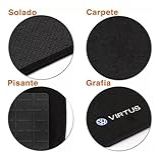 Generic Conjunto De Tapete Carpete Personalizados Automotivo Virtus - Tapete De 5mm Em Poliéster Preto - Ajuste Específico Do Veículo