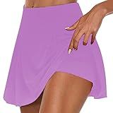 Generic Conjuntos De Saia Para Mulheres Mini Short Track Atlético Tênis Jogo 2 Peças Saia Shorts Conjuntos Feminino 2024 P 060 Roxo M