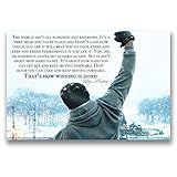 Generic CXLDGUE Rocky Balboa Citação Motivacional Pôster De Filme Decorativo Arte De Parede Boxe Citações Inspiradoras Esperança Impressões Arte Moderna Decoração De Parede 12 X 16 Pol 30 X 40 Cm 