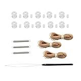 Generic Kit De Reparo De Sombra Plissada Genérico Para RV Substituição De Acessórios Resistentes Tensores De Carretel E Enfiador Com Molas De Cabos Corda Marrom