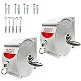 Generic Kit De Varais Retrátil De Roupas Corda 30m Branco Polipropileno 40kg