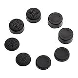 Generic Pacote De 8 Pcs Controlador Analógico Levantadas Antislip Controlador Thumbsticks Joystick Thumb Vara Grips Cap Capa Para PS4 -Preto-