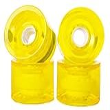 Generic Rodas Em Branco Para Skate Longboard Macio Gel De 70 Mm Amarelo Claro 