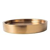 Generic Tigela Refrigeradora De Parede Dupla Tigela De Servir Prato Raso Servidor Refrigerado Prato De Servir Frutos Do Mar 28cm Ouro