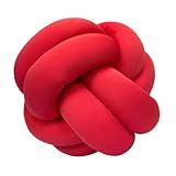 Genérico Almofada De Nó Escandinavo Duplo Para Sofá Quarto Decorativo -Vermelho- 30cm