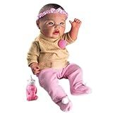 Genérico Boneca Bebê Reborn Menina Milk Brinquedos Carrinho Rosa