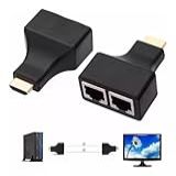 Genérico Extensor HDMI Passivo 3D 30 Metros Via Cabo De Rede Rj45 Cat5e-6