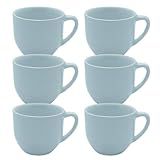 Genérico Jogo 6 Xicaras Café Chá Cônica 170ml Kit Porcelana Branca