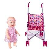 Genérico Kit Boneca Sapekinha Faz Xixi C Fralda Mamadeira Carrinho