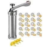 Genérico Máquina De Fazer Biscoitos 20 Moldes Manual Caseiro Biscoiteira