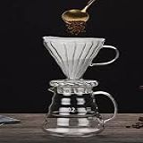 Genérico Suporte Para Café Com Jarra 350 ML Em Vidro Borossilicato