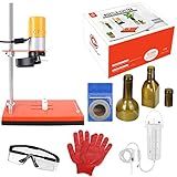 Genround Cortador De Garrafa Elétrico Faça Você Mesmo- Cortador De Garrafa De Vidro- Máquina De Cortar Garrafa Quadrada De Garrafa De Vinho Para Bebida Alcoólica Uísque Garrafa De Champanhe -design