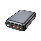 Geonav Power Bank- Carregador Portátil Universal 20-000mAh- USB-A -até 18W- - USB-C -até 20W-- Compacto- Carregamento Rápido- Pass Through- Led Indicador De Bateria- PB20K20WSG- Cinza Espacial