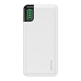 Geonav Power Bank Carregador Portátil Universal 20 000mAh 2 Saídas USB QC 3 0 Para Carregamento Rápido 1 Saída USB C PD Até 18W Até 7 Recargas PB20KWT Branco