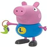 George Com Atividades Peppa Pig Elka Corpo Azul Corpo Azul Claro Braço Pernas Cabeça Rosa Sapatos Preto Figuras Coloridas