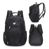 Geral Mochila Para Motoqueiro Masculina Trabalho Academia Cor Preto Desenho Do Tecido Liso 35 L