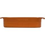 Germer- Travessa Retangular Em Porcelana- Modelo Assar Ou Servir- Refratária- 1700 Ml- Laranja