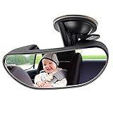 GES Espelho Retrovisor - Ajustável Em 360 Graus- Ventosa Reforçada Para Carro - 5-9 X 2-2 Polegadas - Preto