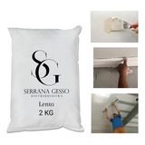 Gesso Em Pó Lento 2kg Ouro Fino Secagem Lenta Para Molduras
