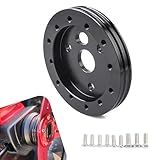 Getfay 1 PC Conector De Base De Volante Modificado Para Carro 8 9 Cm X 1 3 Cm Adaptador De Volante De 6 Furos Para 3 Furos Kit De Reparo De Liberação Rápida De Volante Com Parafusos De 2 Cm 1 6 Cm 