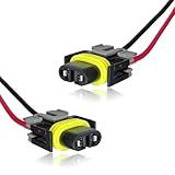 Getfay 2 Peças De Plugue De Lâmpada De Carro Conector De Soquete De Farol De Neblina Plugue De Lâmpada H11 Com Chicote De Fiação Peças De Veículos Universal Para A Maioria Dos Carros Caminhões