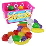 GGB Plast Brinquedos Kit Minhas Frutinhas E Verdurinhas 19 Peças Com Cesta 3 Anos