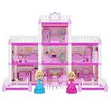 GGB Plast Casinha De Boneca Castelinho Da Princesa 160 Peças Rosa