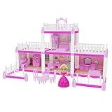 GGB Plast Casinha De Boneca Da Princesa 110 Peças Rosa