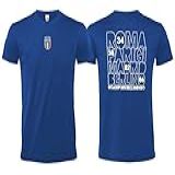 GIEMME Camisa Italiana Camiseta Itália Camiseta Itália Camisa Itália Camisa Italiana Azul Claro Adultos E Crianças Azul GG