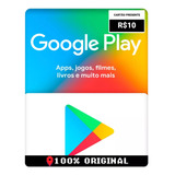 Gift Card Google Play Cartao Presente R 15 Reais Digital