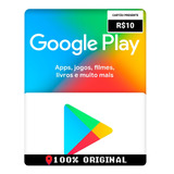 Gift Card Google Play R 10 Reais Brasil Envio Rápido