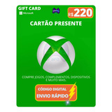 Gift Card Xbox Cartão Presente Microsoft Live R 220 Reais