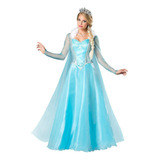 Gift Vestido Princesa Elsa Para Adultos