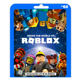 Giftcard Robux R 60 Reais Roblox Cartão Digital Brasil