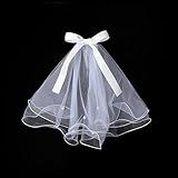 Gigicloud Vestido De Véu De Cachorro Fantasia De Noiva Véu De Casamento Para Animais De Estimação Com Clipe Feito à Mão Véu Véu Acessórios Para Cabelo De Cachorro Acessórios Para Decoração De Festa De Casamento E