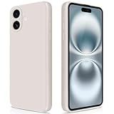 GiiYoon Capa Para IPhone 16 Capa Protetora De Corpo Inteiro Com Toque Suave E Sedoso Case à Prova De Choque Com Forro Em Microfibra Bege