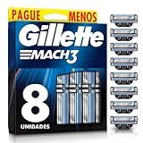 Gillette Mach3 - Carga Para Aparelho De Barbear- Leve 8 Pague 6 -o Pacote Pode Variar-