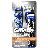 Gillette Styler Barbeador Eletrico 3 Em 1  Barbeia  Apara E Faz O Cotorno Da Barba  Barbeador Corporal  1 Kit