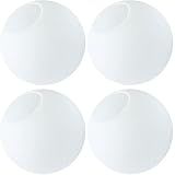 Gimpo 4 X Globos Vidro 12cm Esfera Bola Jabuticaba Branco Fosco Leitoso Gimpo GLOBO12 BRANCO 4X