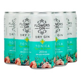 Gin Dry Tônica Toque De Limão Flowers Pack 6 Latas 269ml