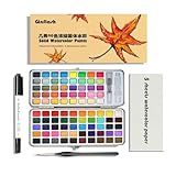 Ginflash Conjunto De Pintura De Tintas De Aquarela Sólidas 50 90 Cores Papel De Algodão Pintura Ao Ar Livre Pigmento Arte De Unhas Conjunto De Suprimentos De Aquarela Conjunto De 90 Cores 