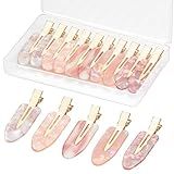 Gingbiss 10 Grampos De Cabelo Sem Dobras- Grampo De Cabelo Acrílico Sem Vincos Para Penteado- Presilhas De Cabelo De Jacaré Para Mulheres E Meninas- Acessórios De Maquiagem -opala Rosa-